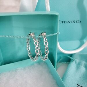 Tiffany & Co. Sterling Silver Infinity Hoop Earrings